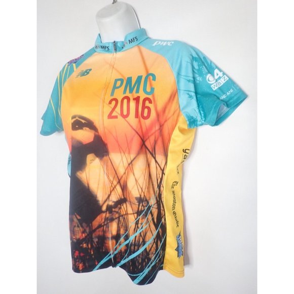 New Balance Pan Mass Challenge Cycling Jersey Women XL Full Zip 2016 - Picture 2 of 8